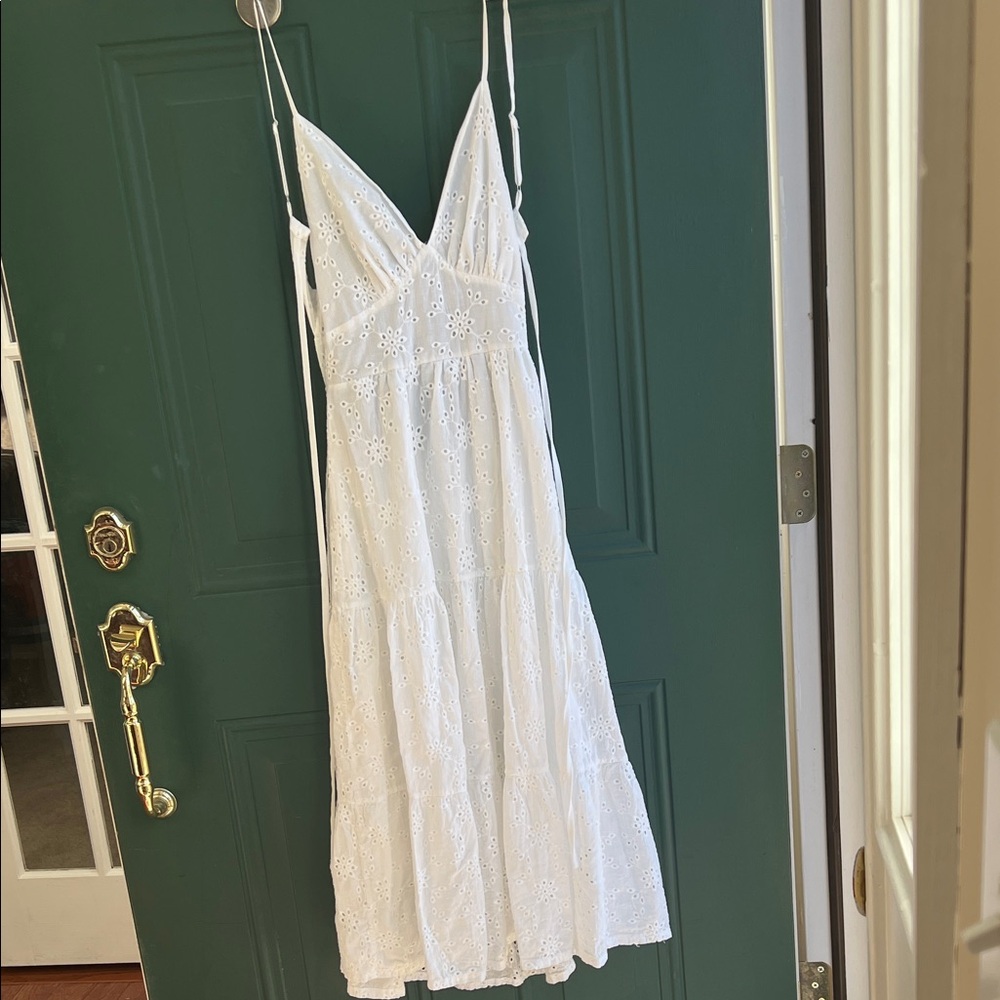 White Eyelet Sundress graduation small